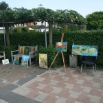 Een aantal schilderijen gemaakt tijdens de schildersdag 2015 Van Gogh